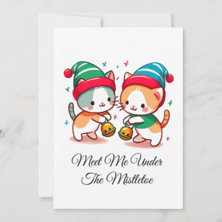 Aesthetic Christmas Pattern Santa Candy Minimalist Thank You Card