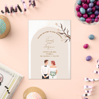 Aesthetic classy wedding invitation