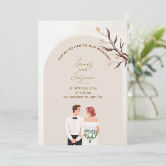 Aesthetic classy wedding invitation