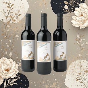 aesthetic coastal cowgirl bachelorette weekend wine label