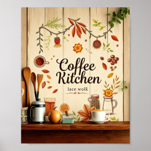 Aesthetic Coffee Kitchen Minimalist Wall Art