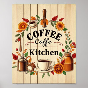 Aesthetic Coffee Kitchen Minimalist Wall Art