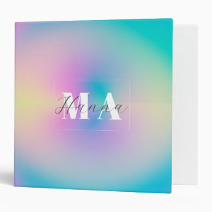 Aesthetic Colorful Positive Aura Gradient Binder