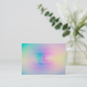 Aesthetic Colourful Positive Aura Gradient Business Card
