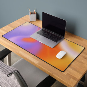 Aesthetic Colourful Positive Aura Gradient Desk Ma Desk Mat