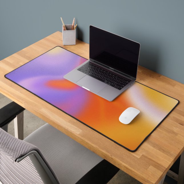 Aesthetic Colourful Positive Aura Gradient Desk Ma Desk Mat (Office 2)