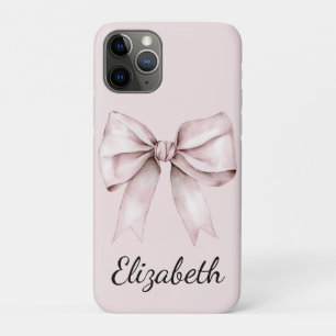 Aesthetic coquette pink bow Personalized Name  iPhone 11 Pro Case