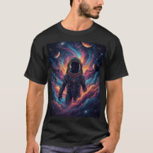 Aesthetic Cosmic Astronaut Nebula Space Graphic T-