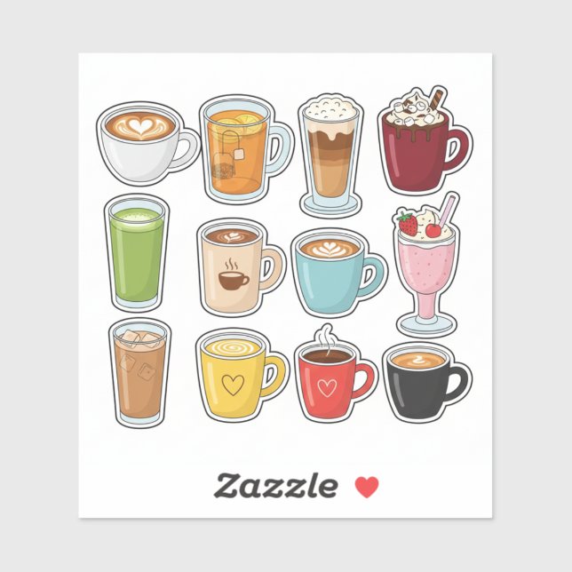 Aesthetic Cozy Beverages Mug Collection (Sheet)