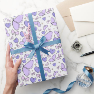 "Aesthetic Cute Butterfly Hand Drawn Design" Wrapping Paper