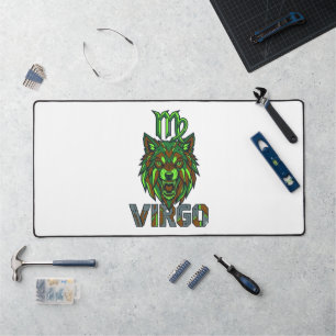 Aesthetic Cyberpunk Techwear Virgo Zodiac Desk Mat