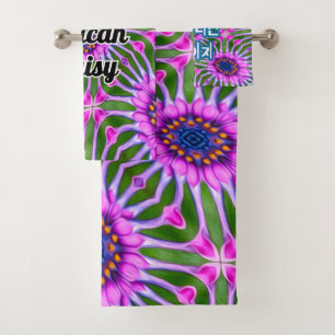 Aesthetic Daisy Pattern Bath Towel Set