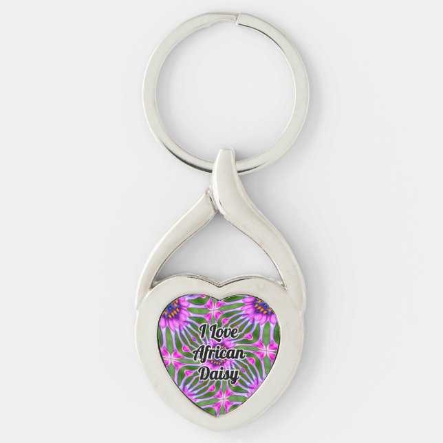 Aesthetic Daisy Pattern Keychain (Front)