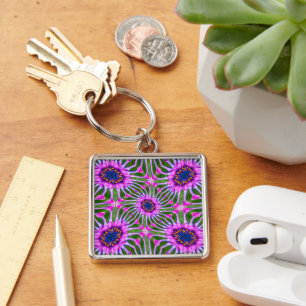 Aesthetic Daisy Pattern Keychain