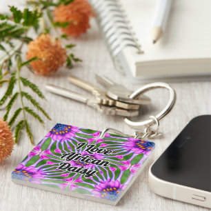Aesthetic Daisy Pattern Keychain