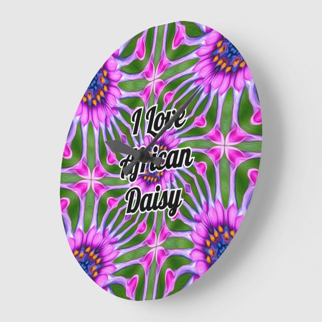 Aesthetic Daisy Pattern Large Clock (Angle)
