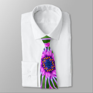 Aesthetic Daisy Pattern Tie