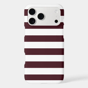 Aesthetic Dark Brown White Stripes Minimalist Patt