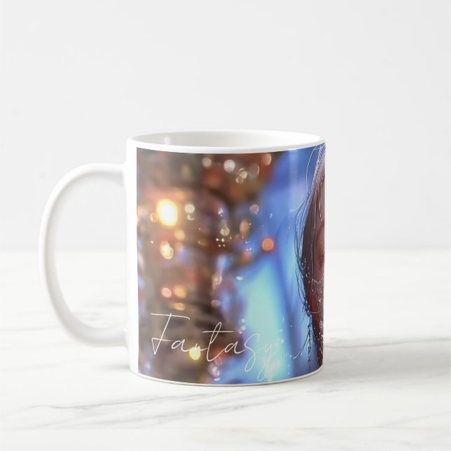 Aesthetic / Dark Fantasy Girl Coffee Mug (Left)