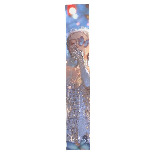 Aesthetic / Dark Fantasy Girl Long Table Runner (Front)