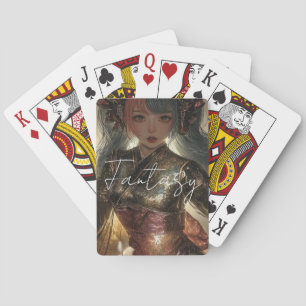 Aesthetic / Dark Fantasy Girl Playing Cards