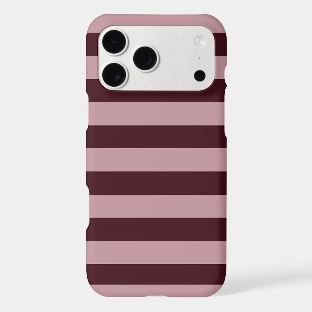 Aesthetic Dark Maroon Dusty Rose Stripes Pattern C (Back)