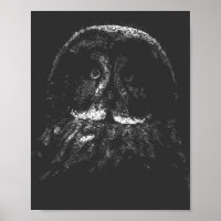 aesthetic dark owl bird abstract line art