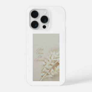 Aesthetic Dried Flowers Just Focus On Yourself iPhone 15 Pro Case