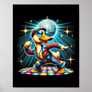 Aesthetic Duck Disco Dancer  Poster
