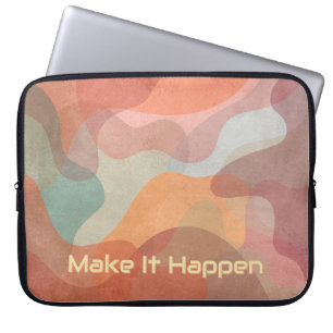 Aesthetic Earthy Terracotta Make It Happen Laptop Sleeve