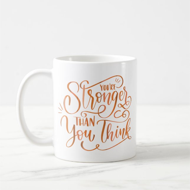 Aesthetic Elegant Typography Self Confidence Clean Coffee Mug (Left)