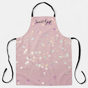 aesthetic ephemeral pink design apron