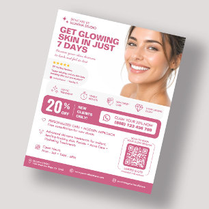 Aesthetic Esthetician Pink Beautician Skincare Flyer
