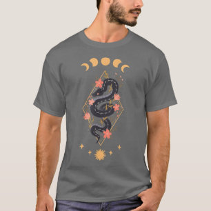 Aesthetic Fairy Grunge Mystic Snake Flower With Mo T-Shirt