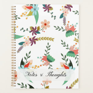 Aesthetic Fall Floral Pattern Custom Name Planner