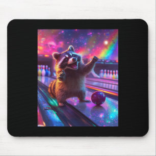 Aesthetic Fantasycore Raccoon Bowling Funny Mouse Pad
