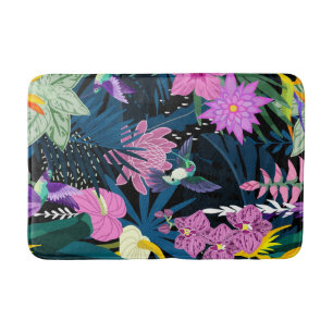 Aesthetic floral  bath mat