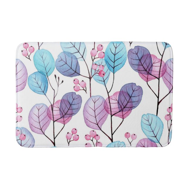 Aesthetic floral  bath mat (Front)