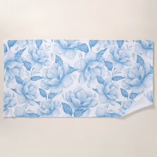 Aesthetic floral  beach towel