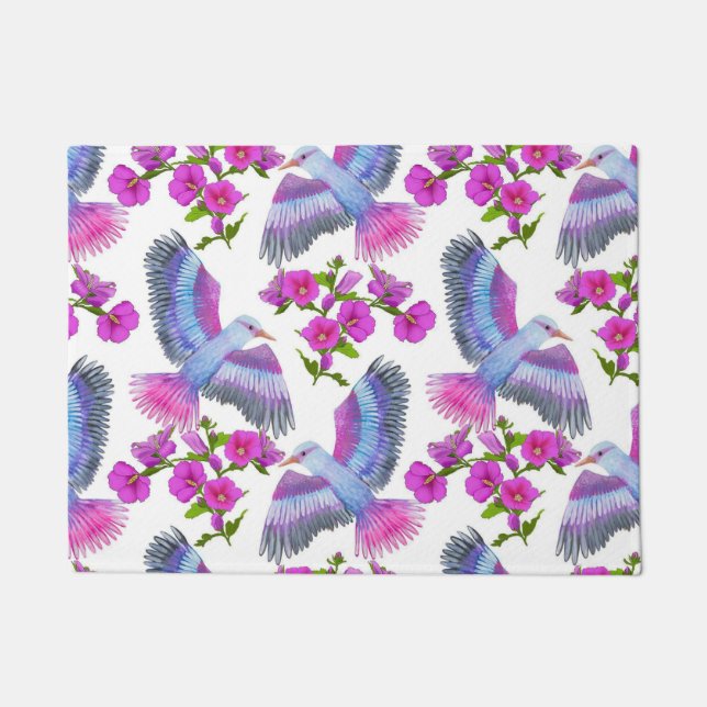 Aesthetic floral  doormat (Front)