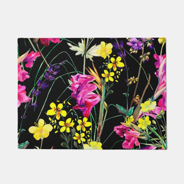 Aesthetic floral  doormat (Front)