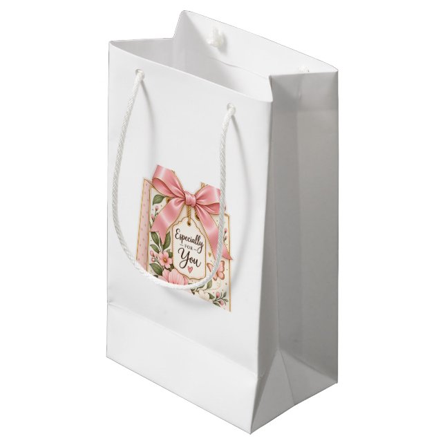 aesthetic floral gift bag (Front Angled)