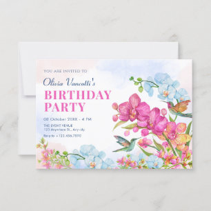 Aesthetic floral invitation
