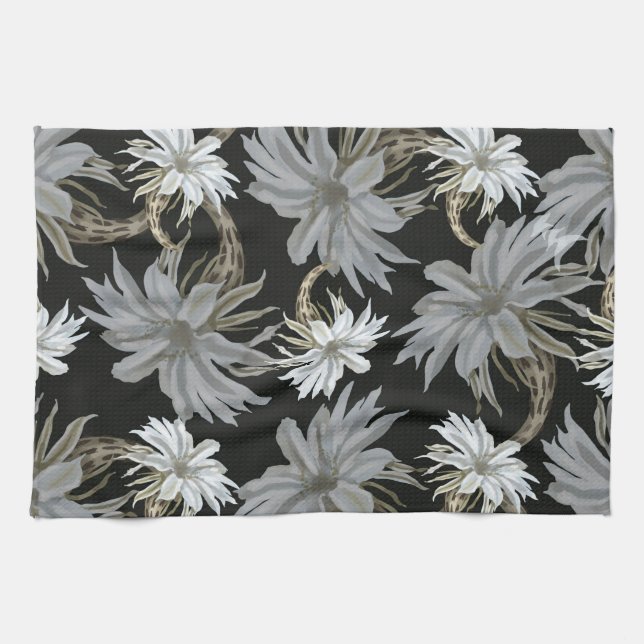 Aesthetic floral  kitchen towel (Horizontal)