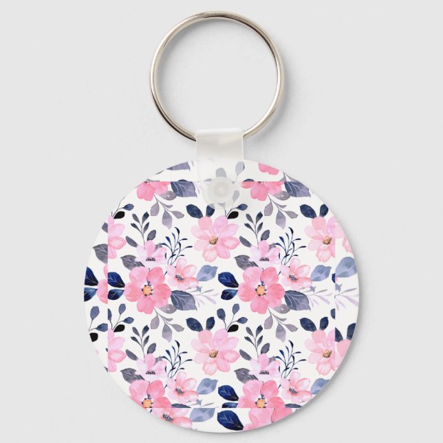 Aesthetic Floral Magnet | Minimal Botanical Decor Keychain (Front)