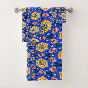 Aesthetic Floral Pattern Bath Towel Set
