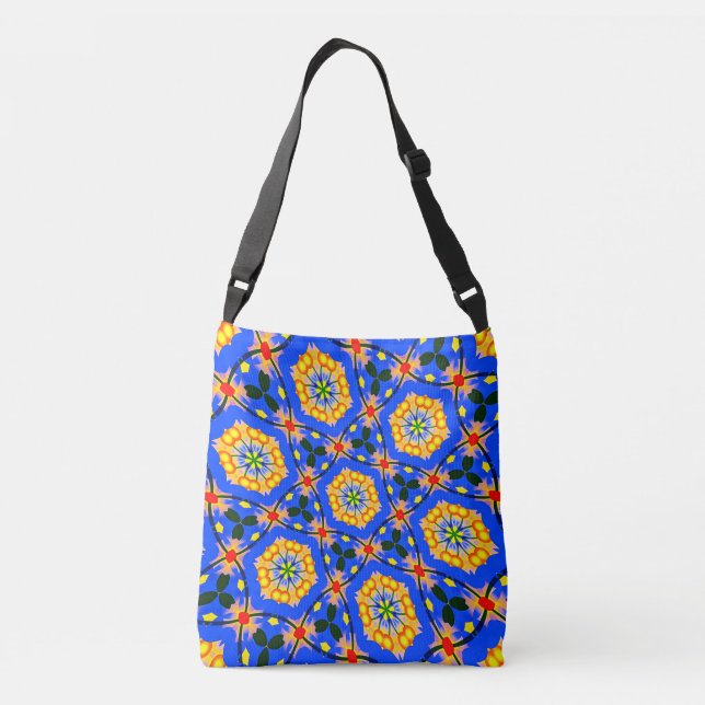 Aesthetic Floral Pattern Crossbody Bag (Back)