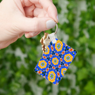 Aesthetic Floral Pattern Keychain