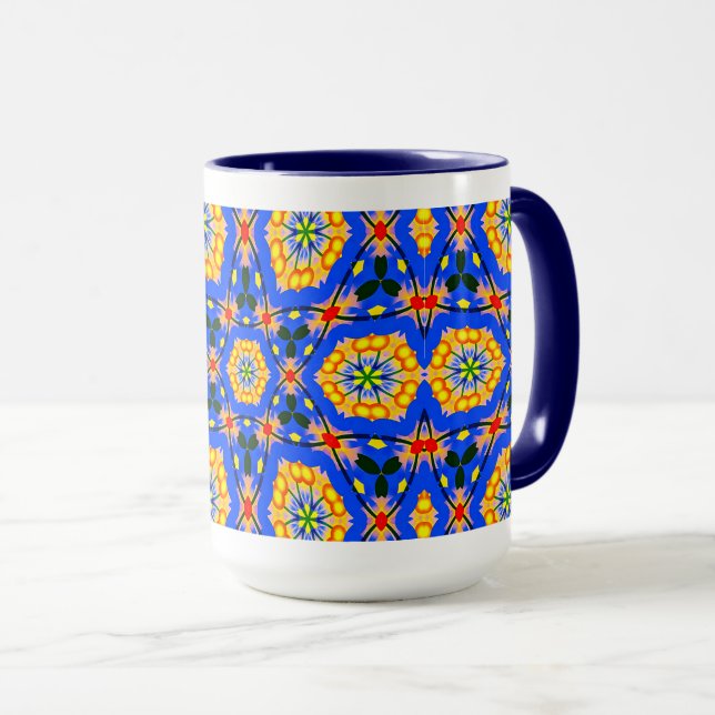 Aesthetic Floral Pattern Mug (Front Right)