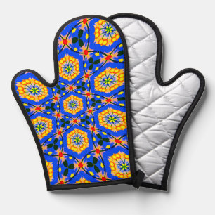 Aesthetic Floral Pattern Oven Mitt